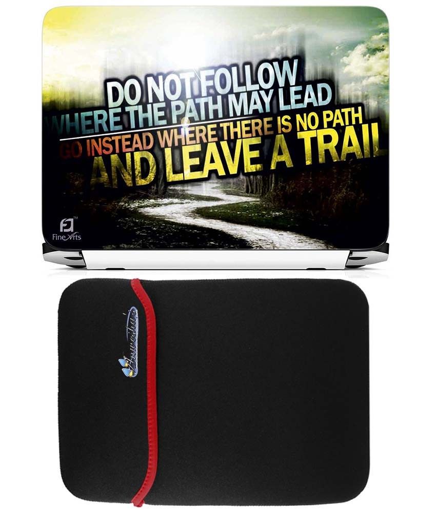 Anwesha's Reversible Laptop Sleeve with Laptop Skin 15.6 inch Do Not