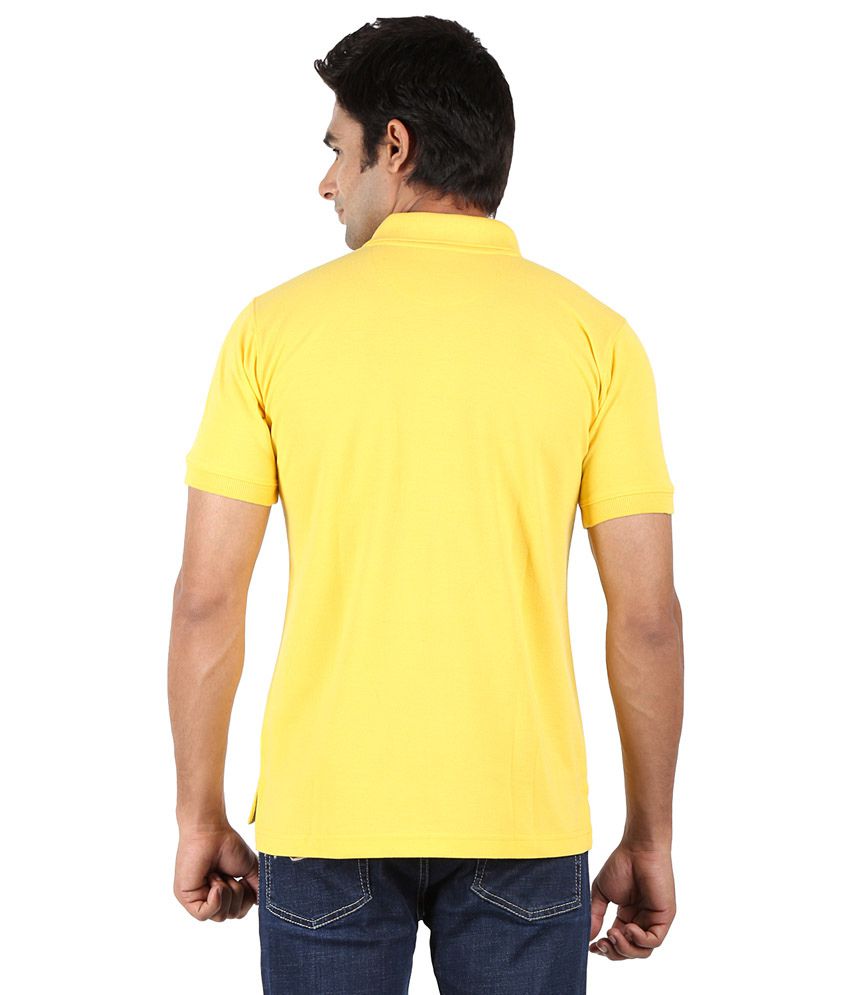 Trendster Cotton Yellow Polo T-shirt - Buy Trendster Cotton Yellow Polo ...