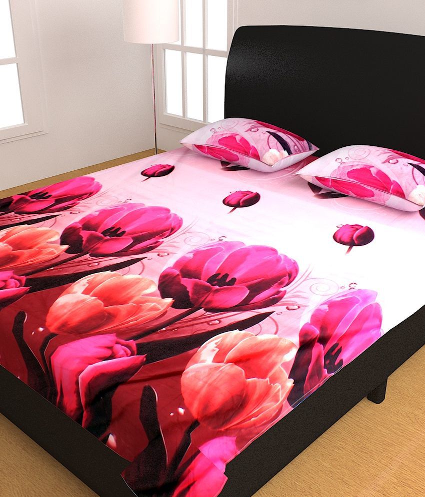 Homefab India Luxury 3D Printed Double Bed Sheet - Buy Homefab India