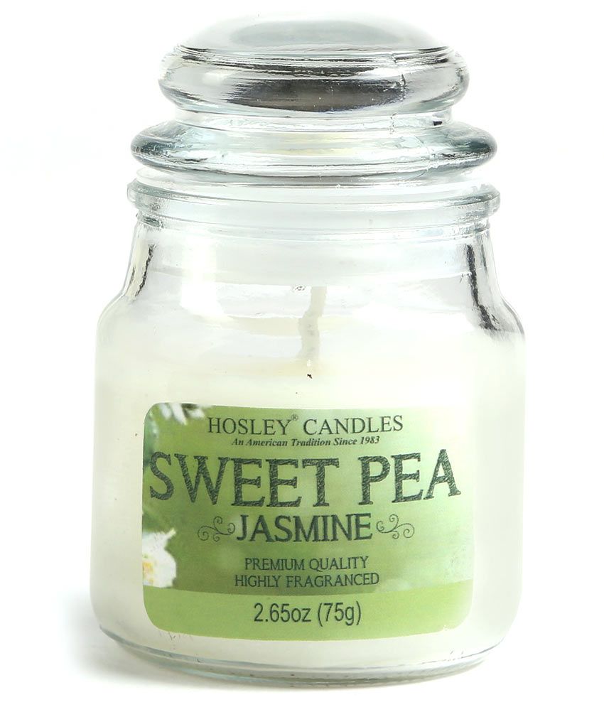     			Hosley White Sweet Pea Jasmine Small Jar Candle