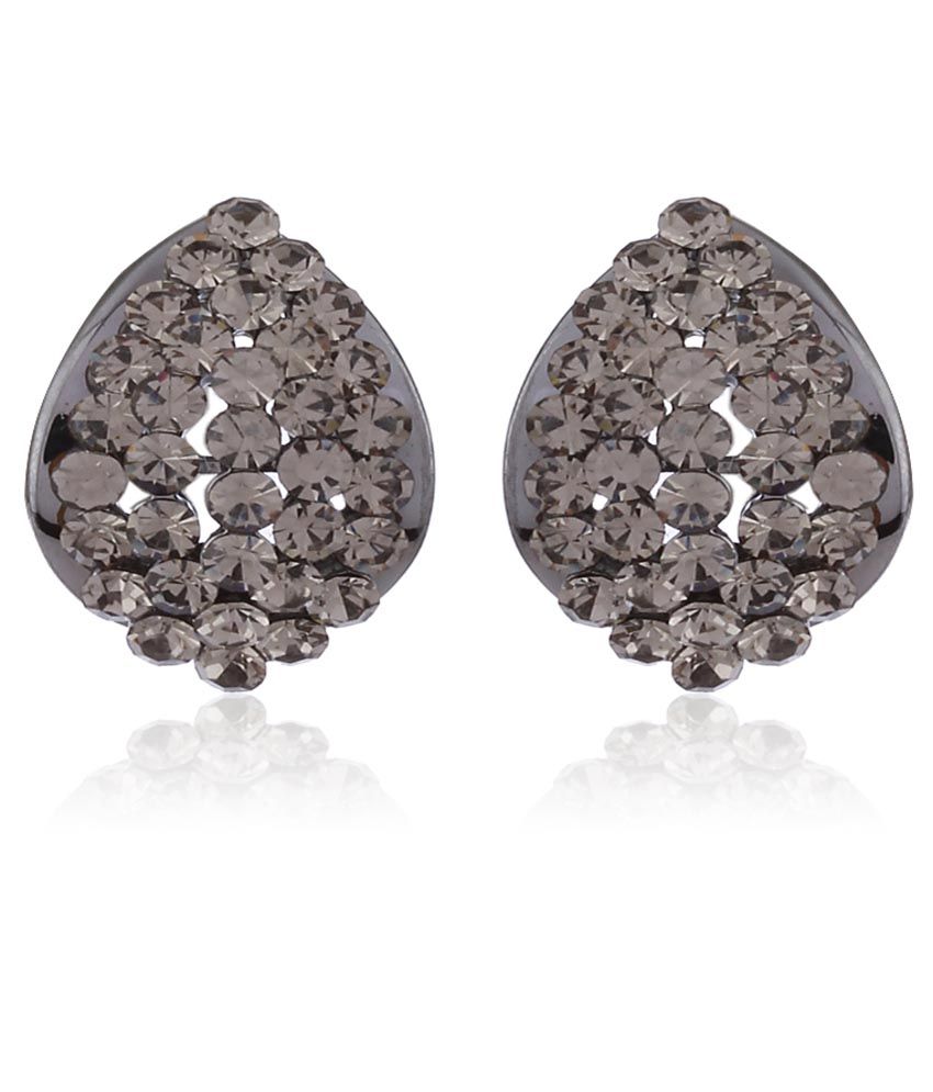 Addons Black Daily Wear Stud Earrings Buy Addons Black Daily Wear