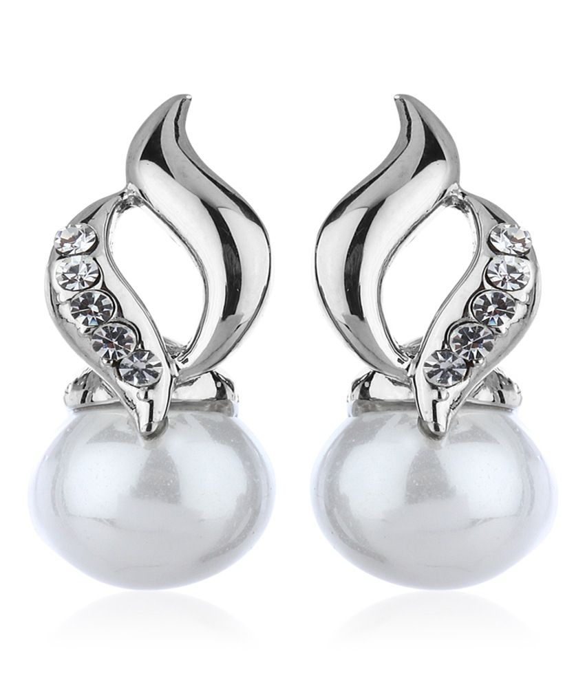 Addons Silver Daily Wear Stud Earrings Buy Addons Silver Daily Wear