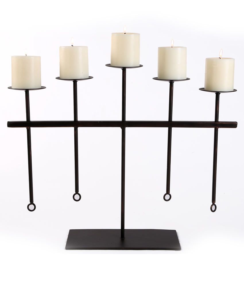 Hosley Iron 5 Pillar Candle Holder Buy Hosley Iron 5 Pillar Candle Holder at Best Price in
