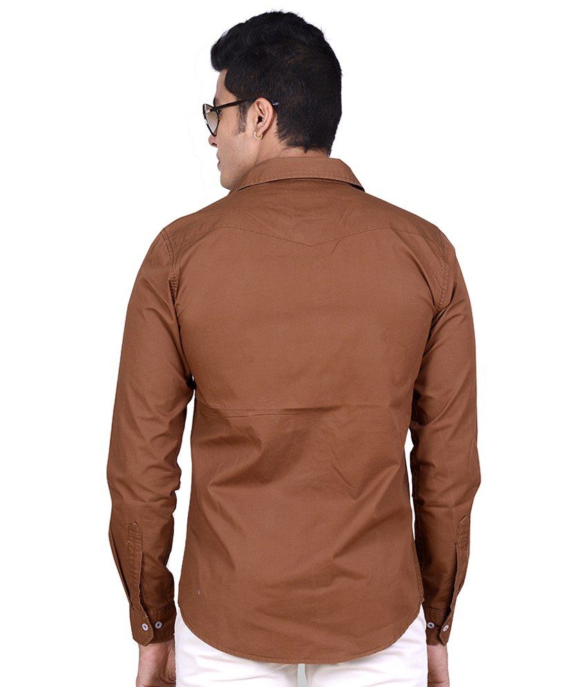 mustard plain shirt