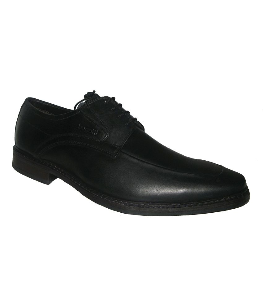 bugatti black formal shoes