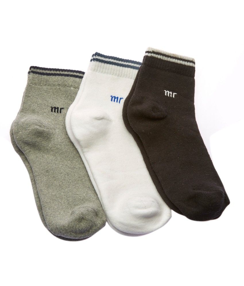 Mr Multicolor Cotton Casual Ankle Length Socks Pack of 3 Buy Online