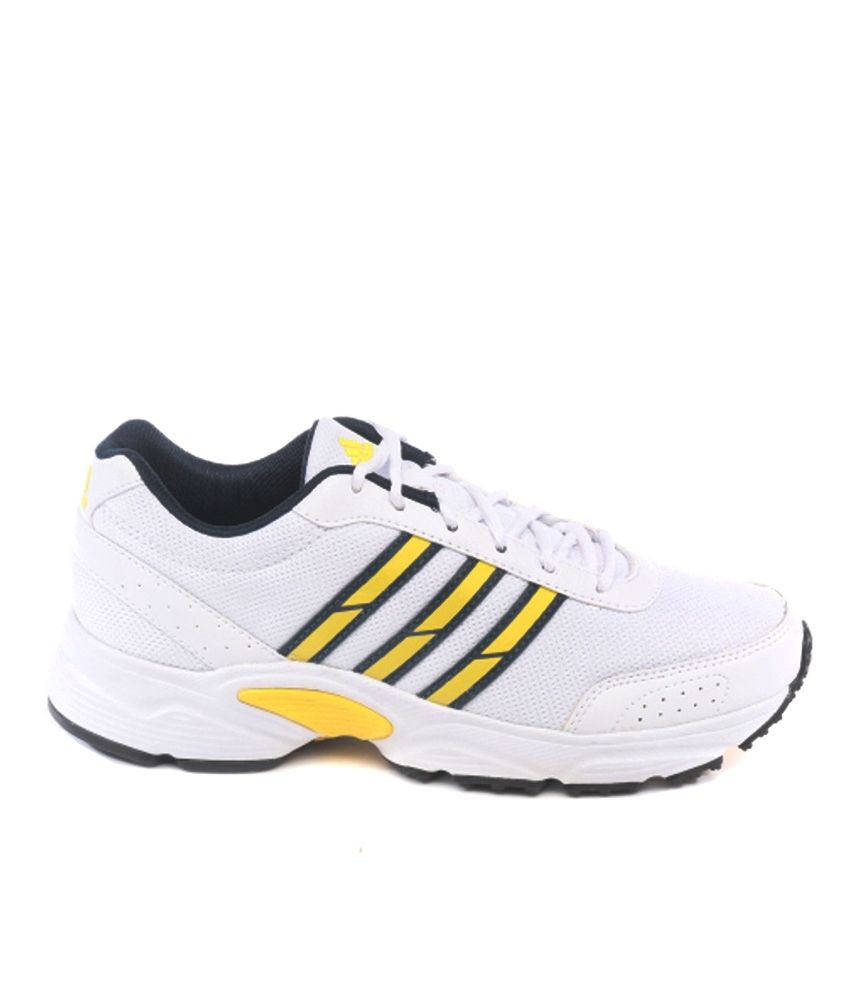 Adidas Men's Yago White and Yellow Running Shoes Buy Adidas Men's
