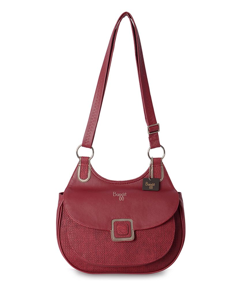 Baggit Maroon Sling Bag - Buy Baggit Maroon Sling Bag Online at Best ...