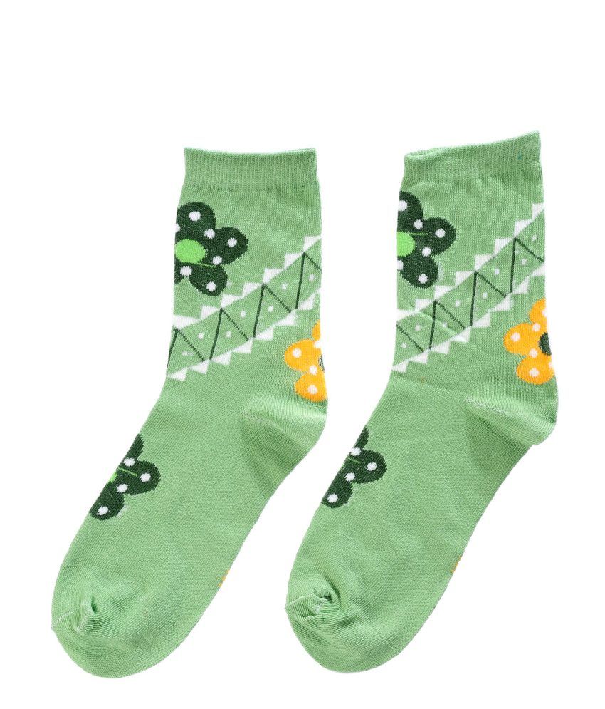 Kiosha Green Cotton Socks For Women Buy Online at Low Price in India