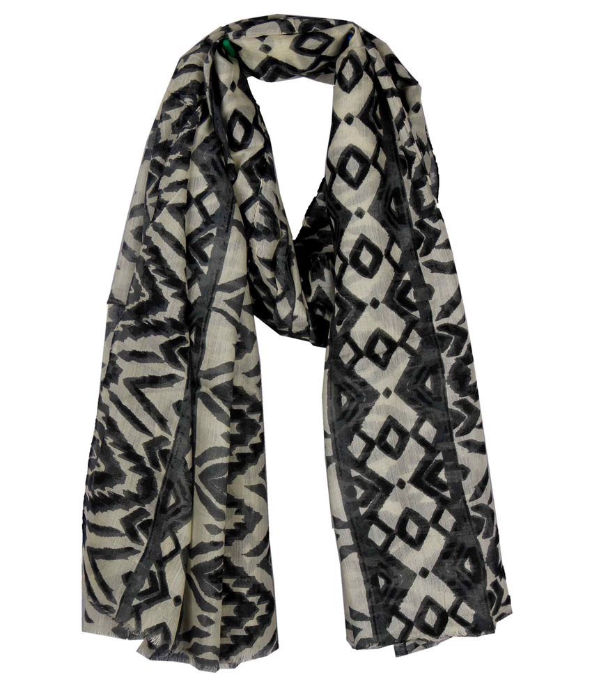 True Fashion Gray Printed Viscose Scarf: Buy Online at Low Price in ...