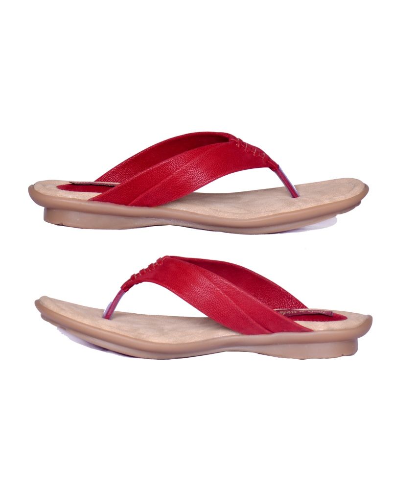 maroon flat sandals