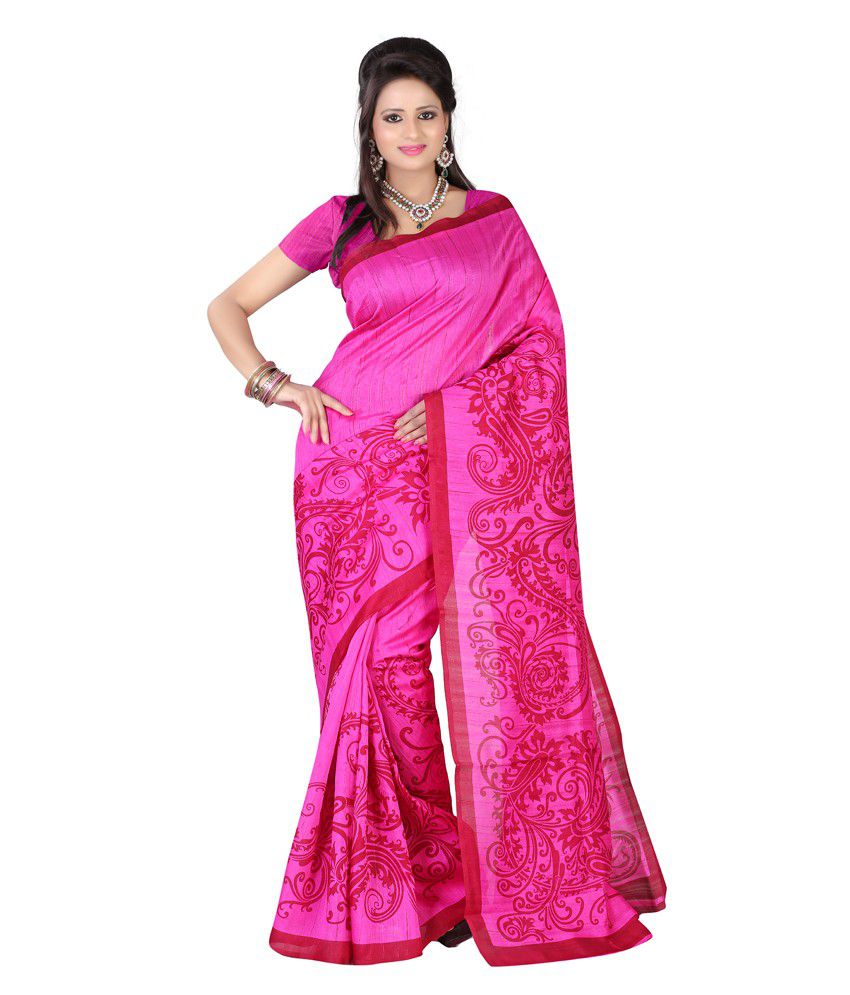 Rima Rajesh Singh Pink Silk Saree - Buy Rima Rajesh Singh Pink Silk ...