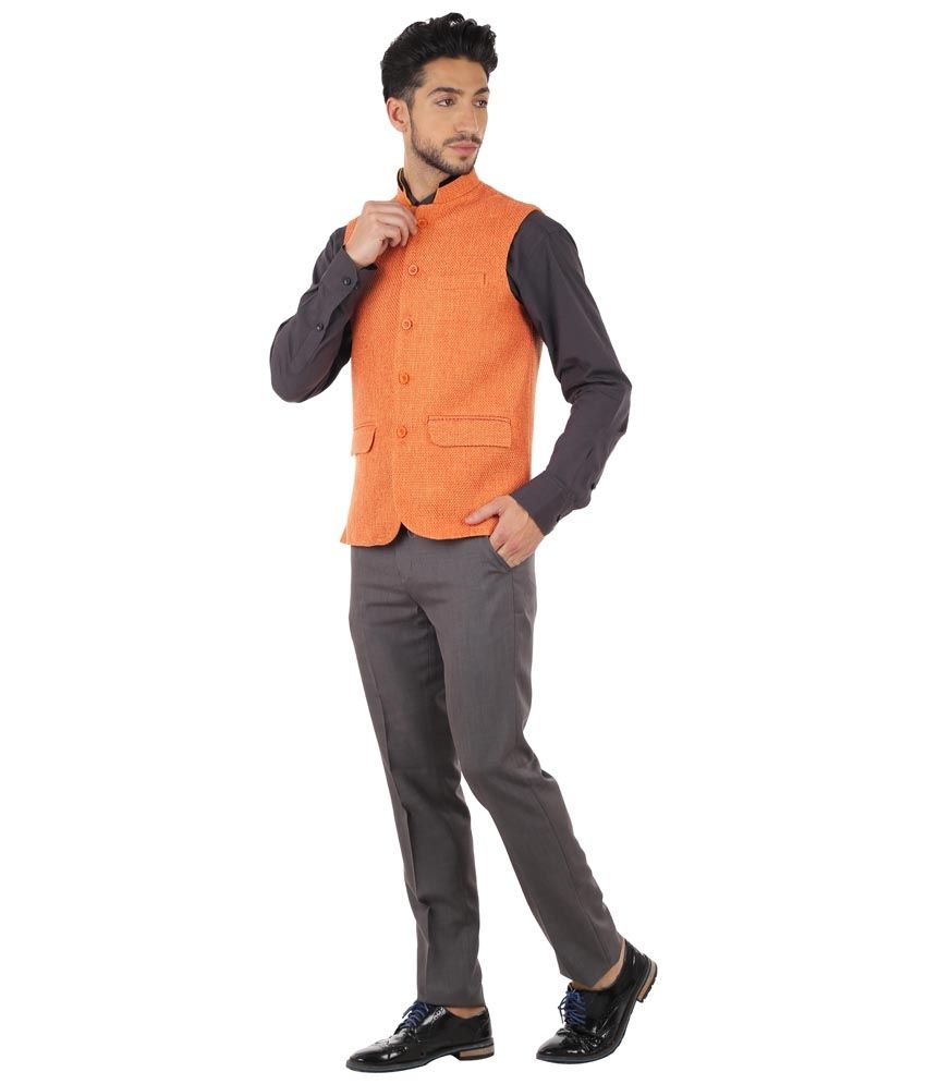 TNG New York Yellow Nehru Jacket - Buy TNG New York Yellow Nehru Jacket ...