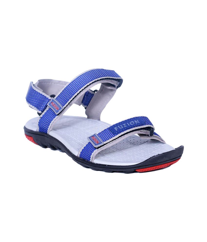 Fuzion Blue Velcro Sandals Price in India- Buy Fuzion Blue Velcro ...