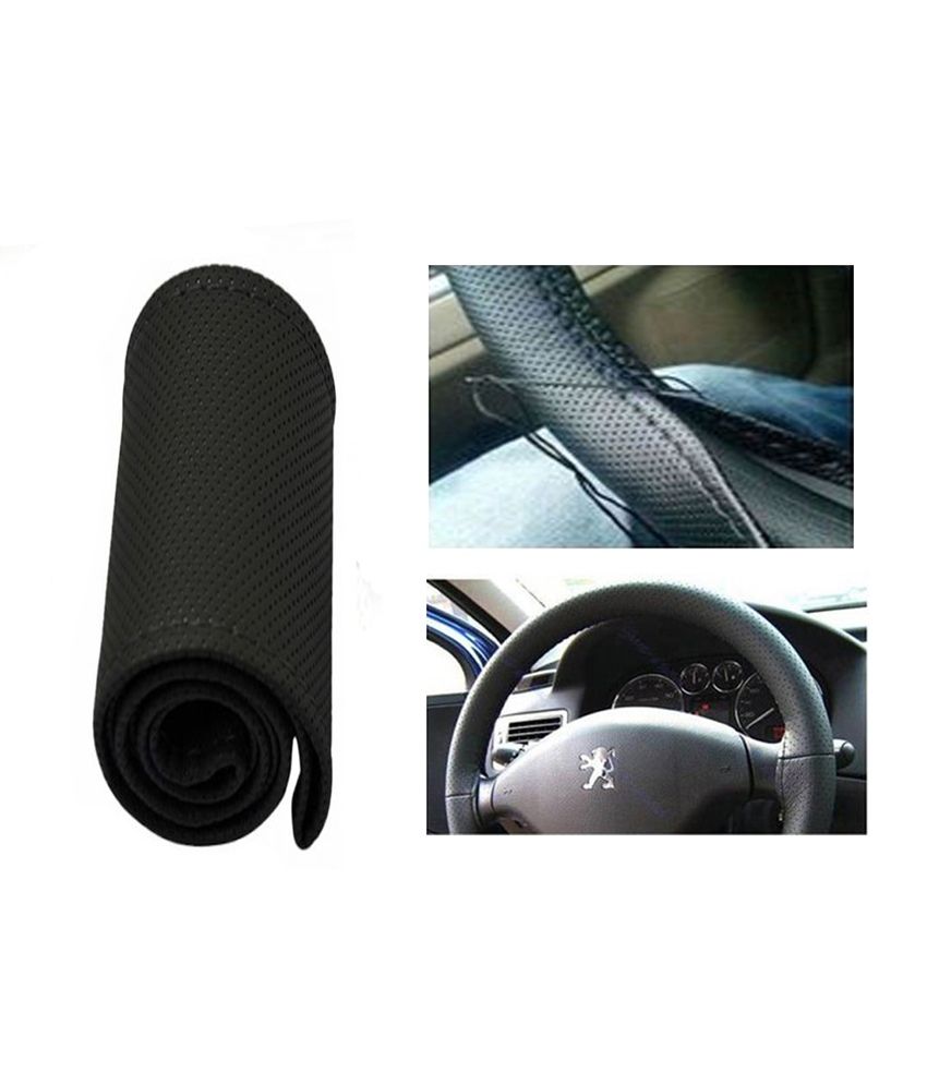 Autokit Car Steering Cover Grip/ Stiching Type For Mobilio Black Buy