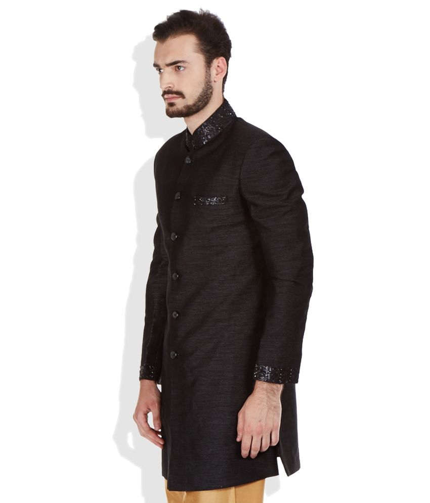Raymond Ethnix Black Indo Western Jacket - Buy Raymond Ethnix Black Indo Western Jacket Online 