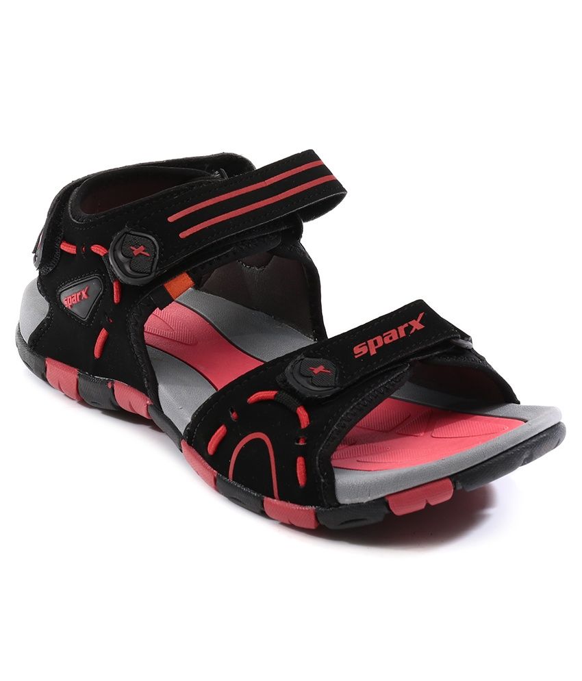 sparx sandal red black