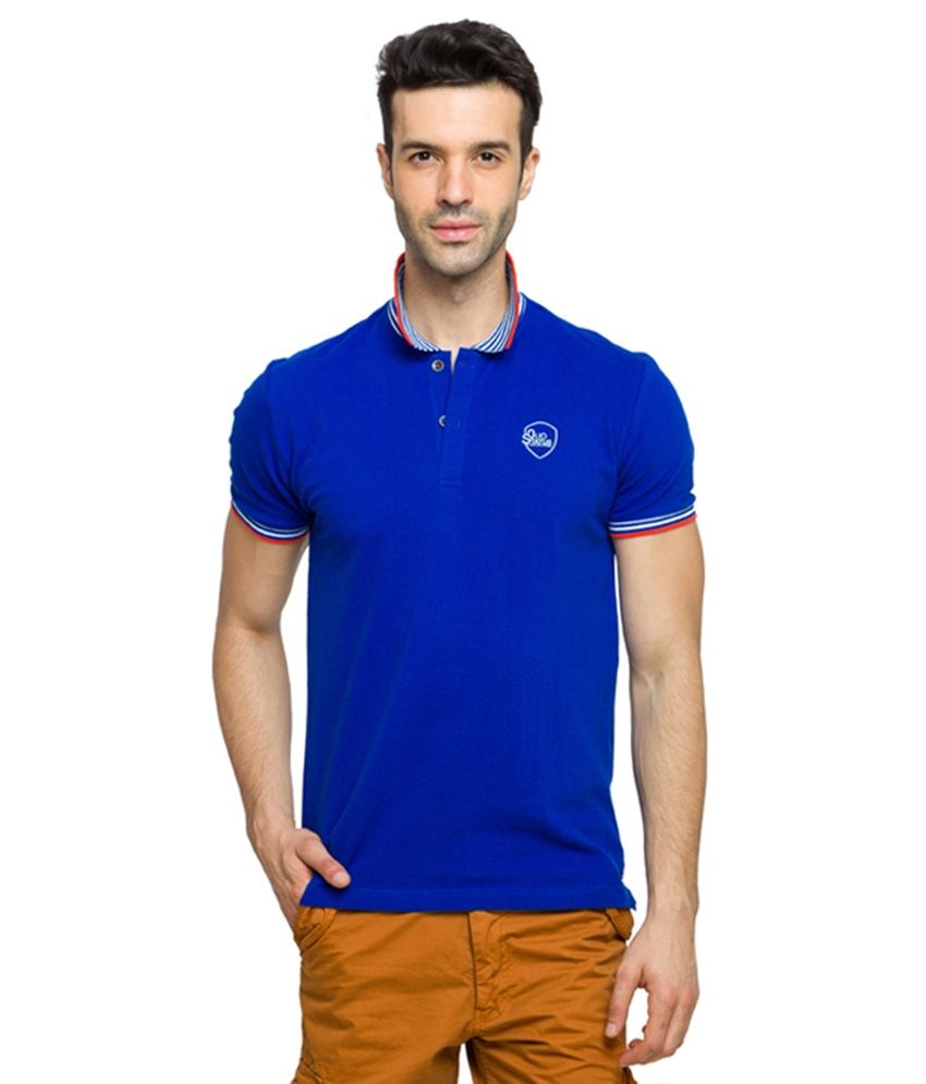 Status Quo Blue Cotton Polo T-Shirts - Buy Status Quo Blue ...