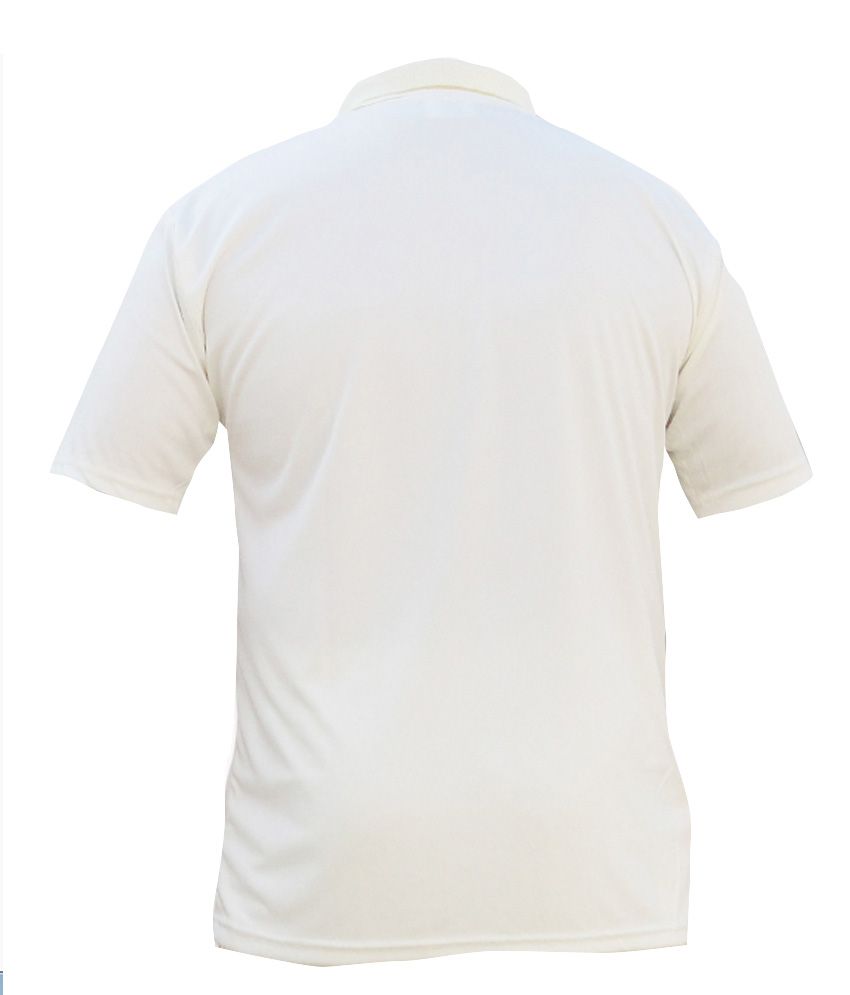 cricket white t shirt half sleeve