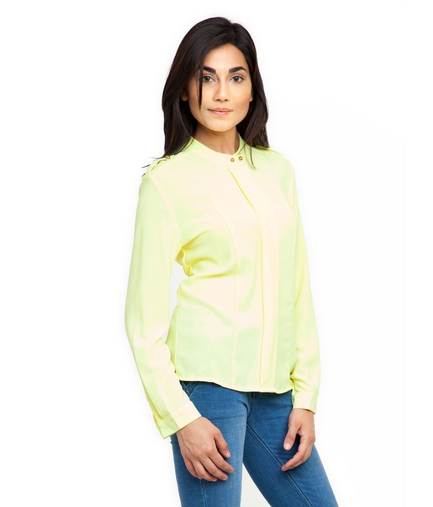 Rocknrose Yellow Blend Tops - Buy Rocknrose Yellow Blend Tops Online at ...