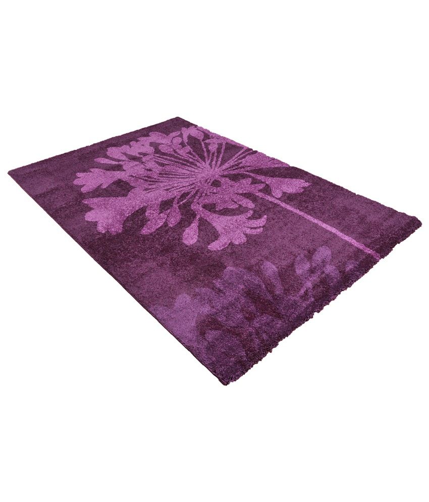 Ambadi Purple Floral Rug - Buy Ambadi Purple Floral Rug Online at Low