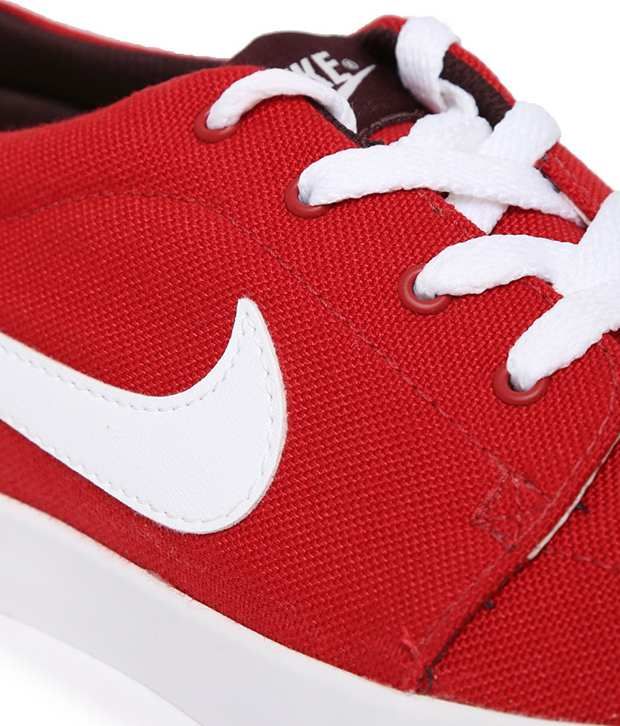 red nike canvas shoes