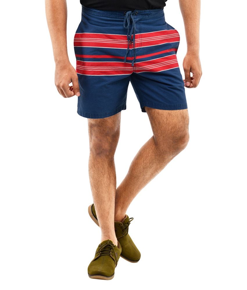 navy blue striped shorts