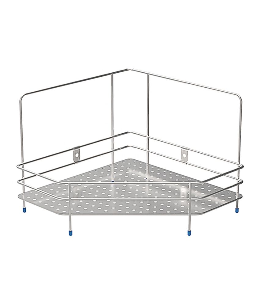 Saffron Stainless Steel Corner Shelf Price In India Buy Saffron
