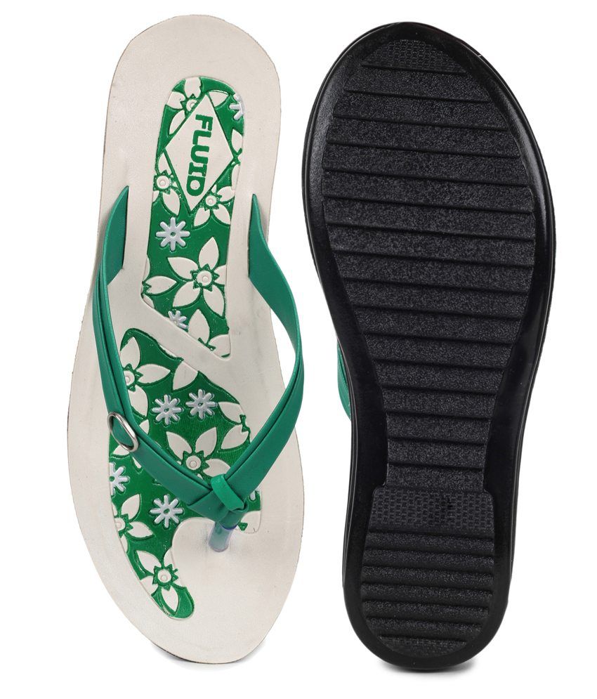 11e Green Low Heel Slippers Price in India- Buy 11e Green Low Heel Slippers Online at Snapdeal