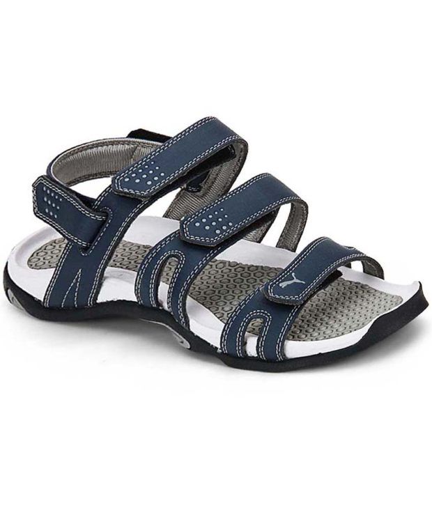 puma gray floater sandals