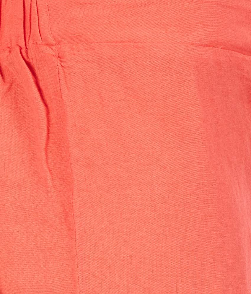 orange linen trousers