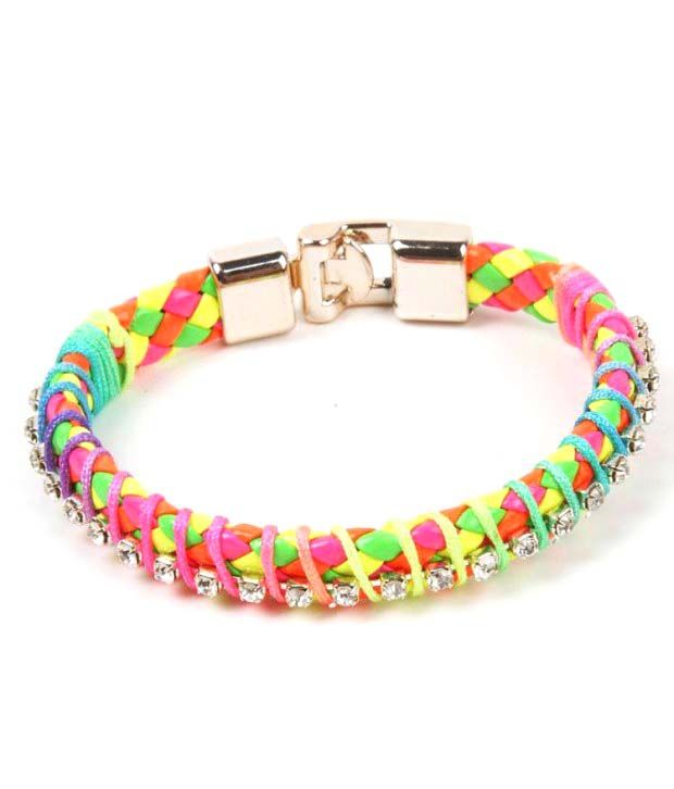 Quirky wizard Colorful Single-Row Drill Weave Bracelets: Buy Quirky ...