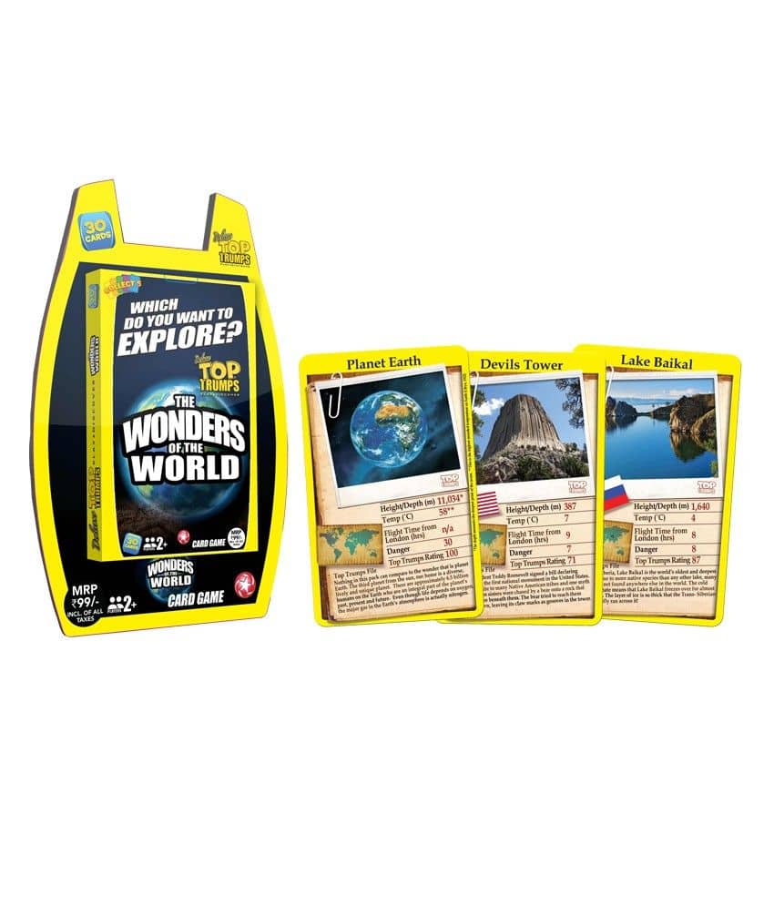 Top Trumps Wonders Of The World – Jeu De Cartes éducatif – 30 Merveilles – Everest, Grand Canyon – Dès 2 Joueurs