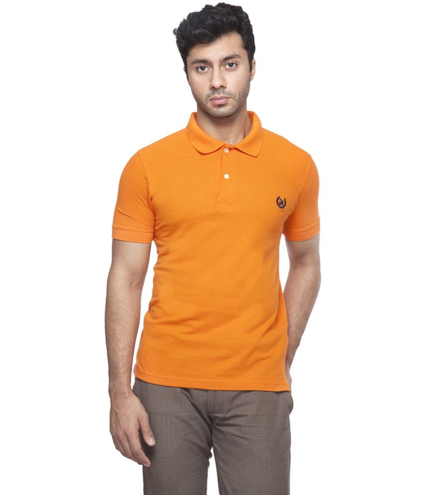Peerage Orange Cotton Polo T-shirt - Buy Peerage Orange Cotton Polo T ...