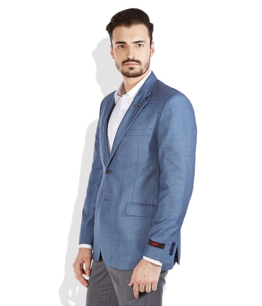 raymond blue coat pant