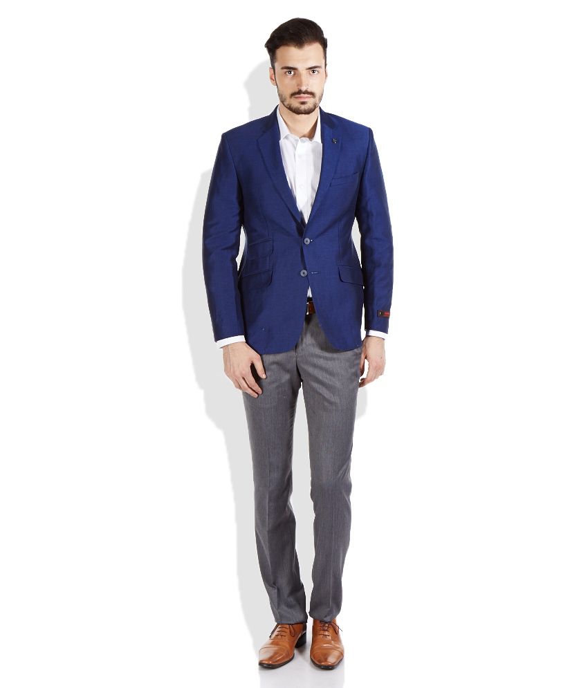 raymond blue coat pant