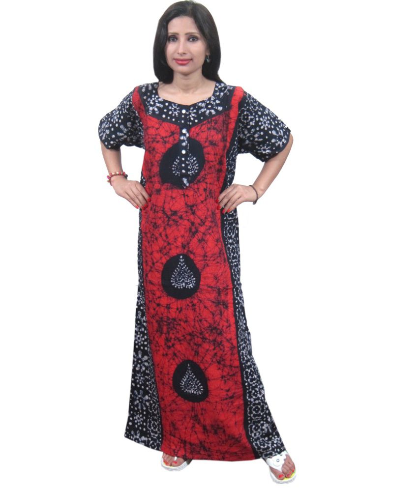Buy India Trendzs Red Cotton Nighty Online at Best Prices in India ...