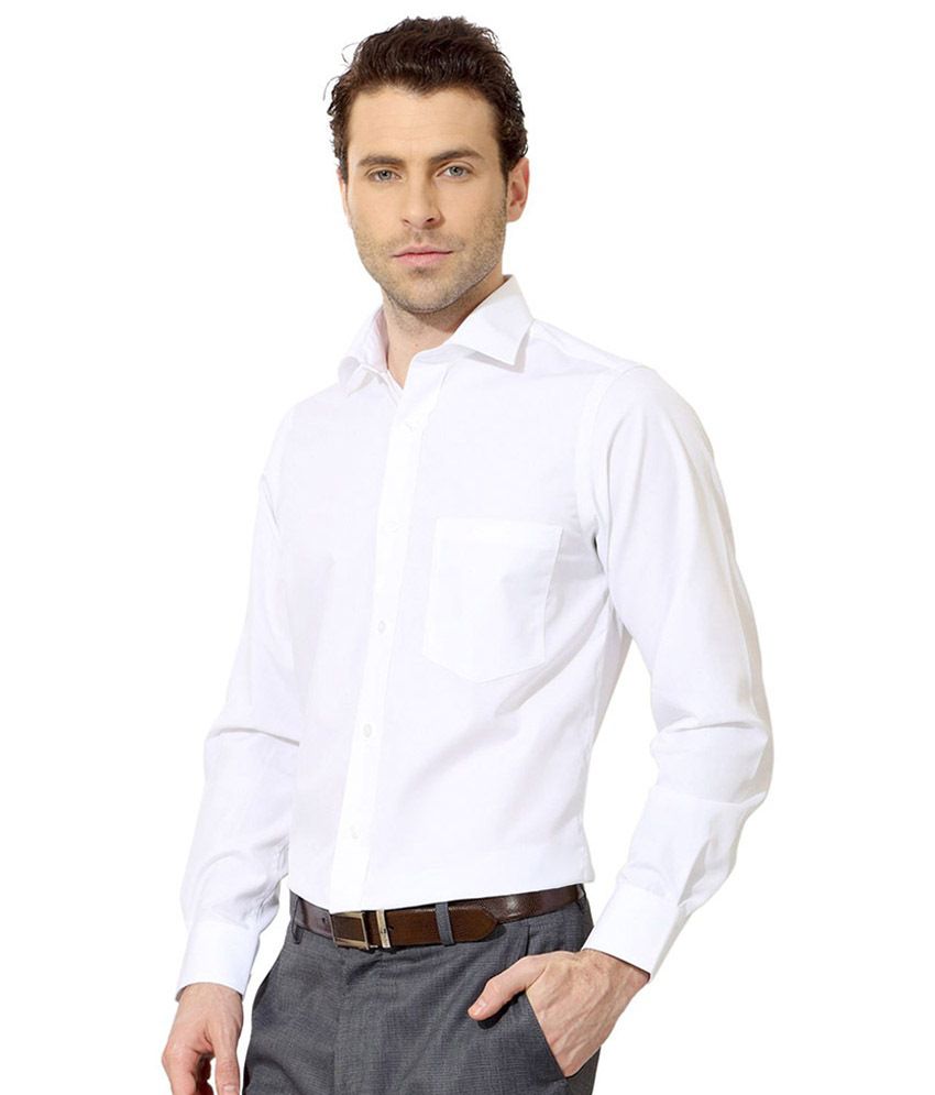 White Collar Apparels White Cotton Shirt - Buy White Collar Apparels ...