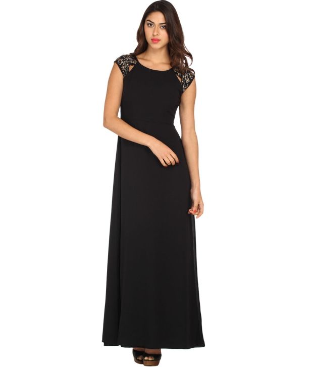 Embellished Slash Shoulder Gown By Ozel Studio - Buy Embellished Slash ...