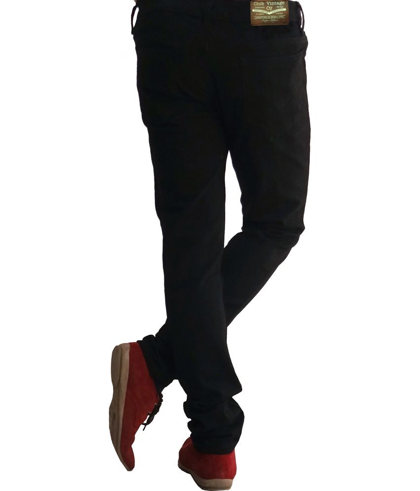 black cotton jeans mens