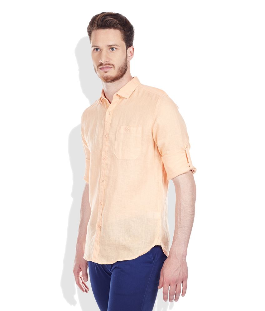 peach casual shirt