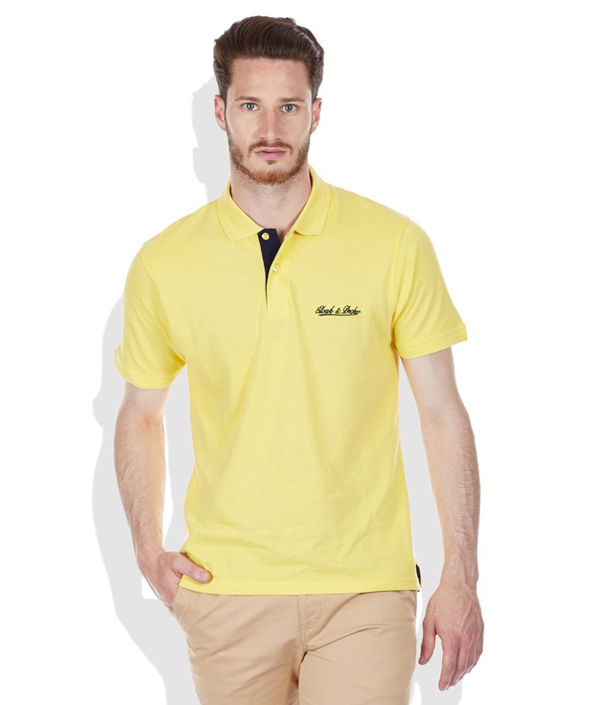 Cloak & Decker by Monte Carlo Yellow Polo T-Shirts - Buy Cloak & Decker ...