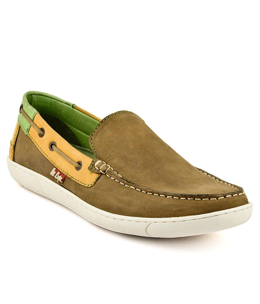 Lee Cooper Khaki Loafers - Buy Lee Cooper Khaki Loafers Online at Best ...