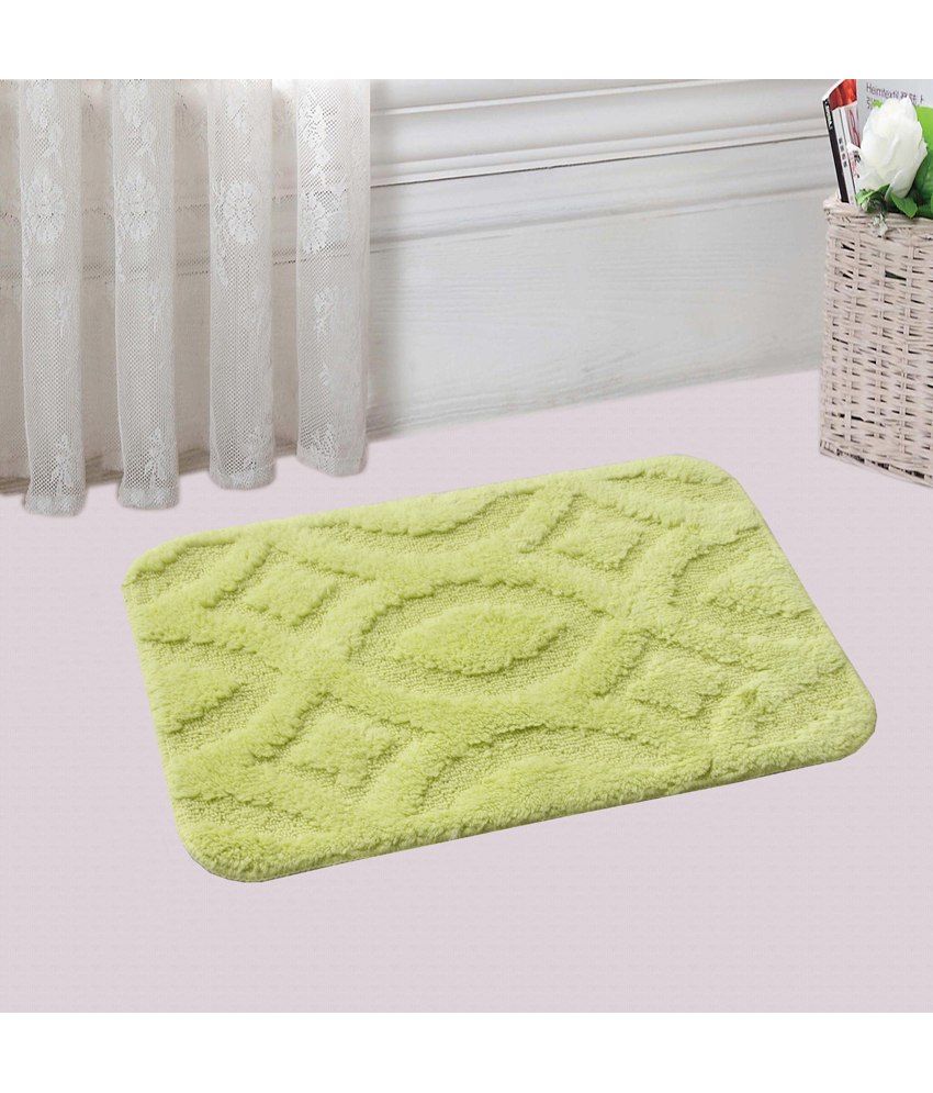 Saral Home Green Cotton Bath Mat 40X60 CM Buy Saral Home Green Cotton