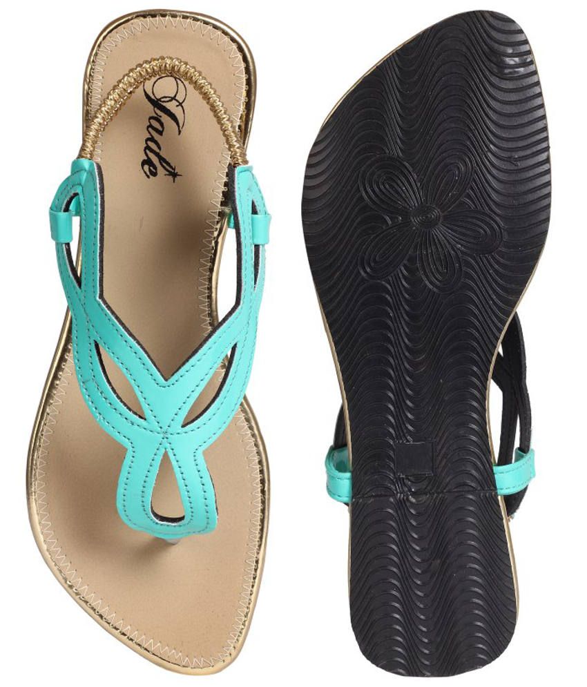 turquoise and white sandals