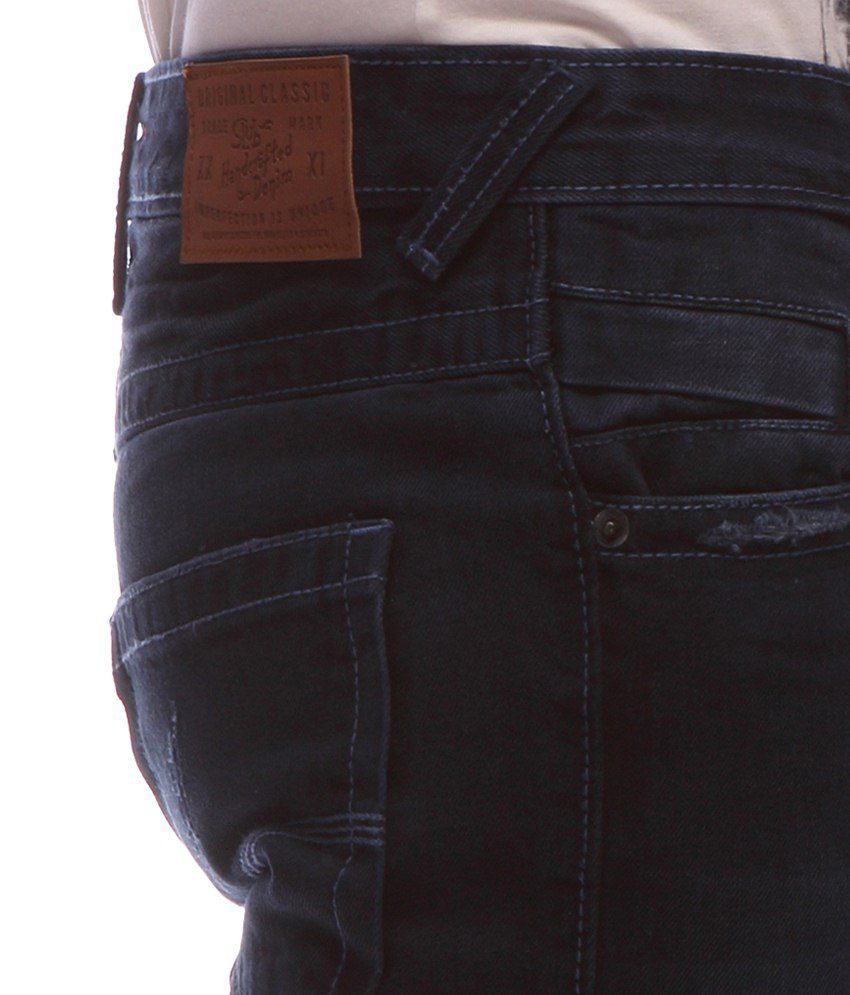 Slub Good Looking Dark Blue Slim Fit Jeans - Buy Slub Good Looking Dark ...