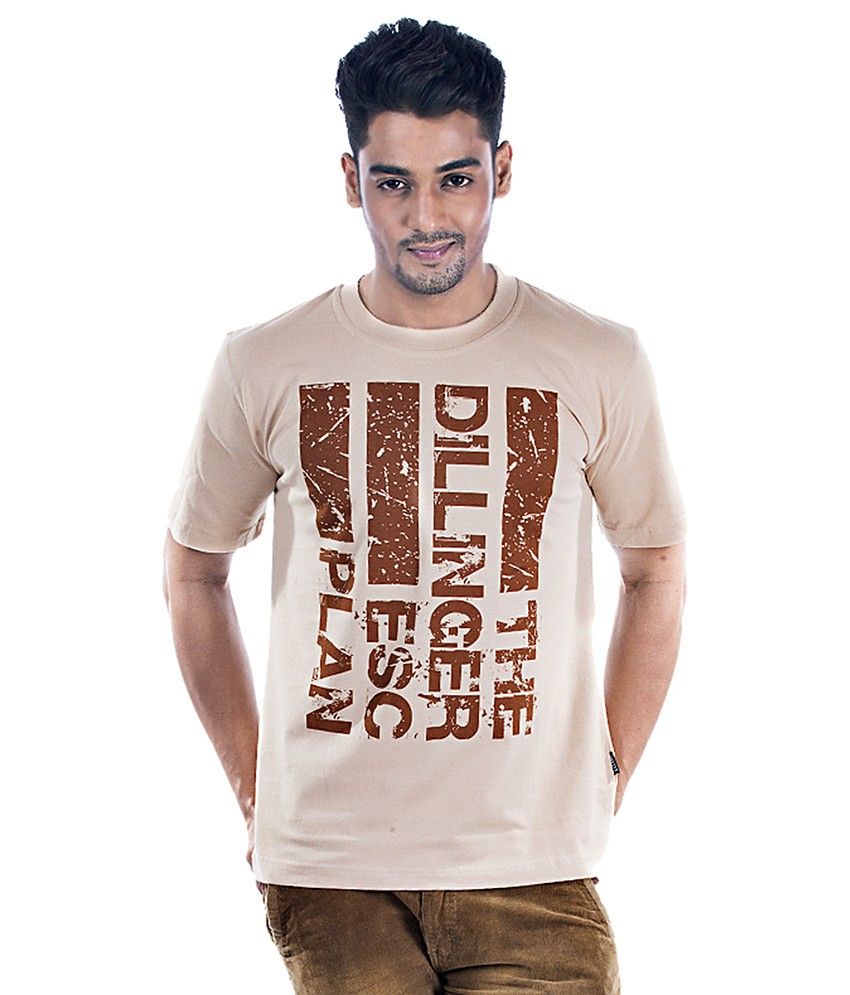 Download TSG Escape Men's Round Neck Printed T-shirt Beige - Buy ...