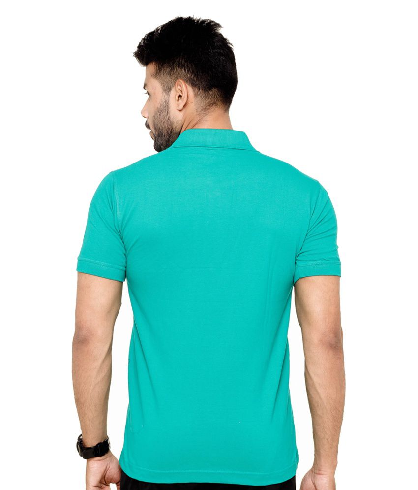 Fleximaa Turquoise Collar Polo T-shirt - Buy Fleximaa Turquoise Collar ...