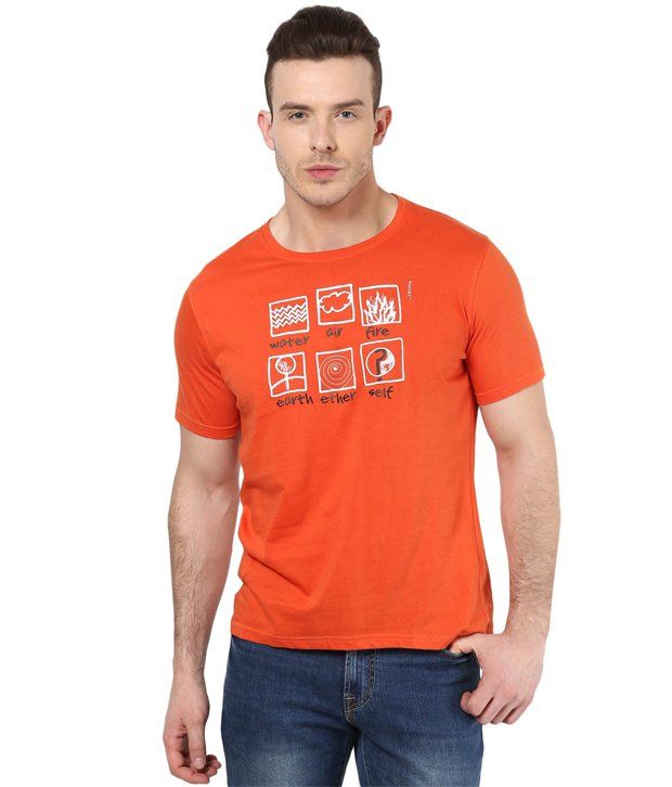 h&m orange tshirt