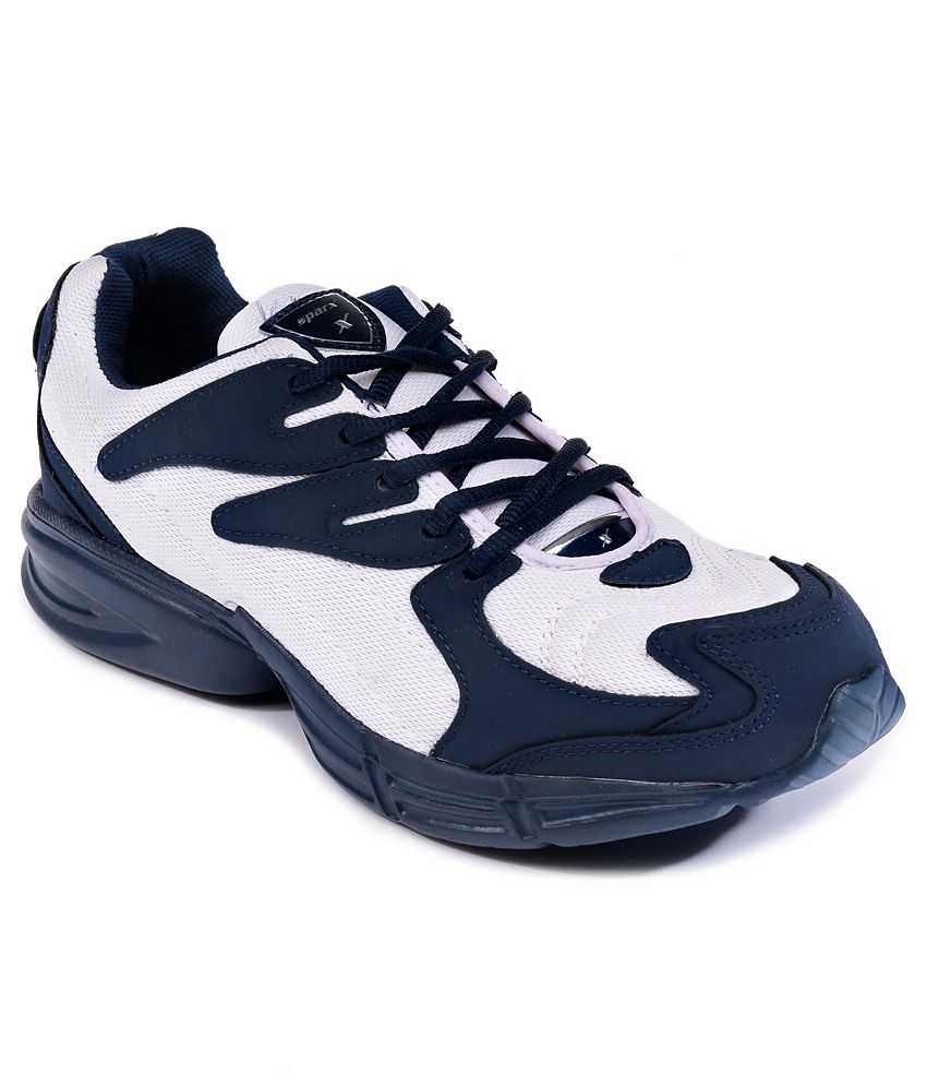 Sparx Navy Blue & White Sports Shoes - Buy Sparx Navy Blue & White ...